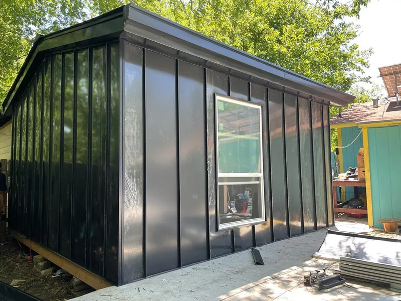 Black standing seam metal wall panels for Metal Roof Installation in Walker Mill